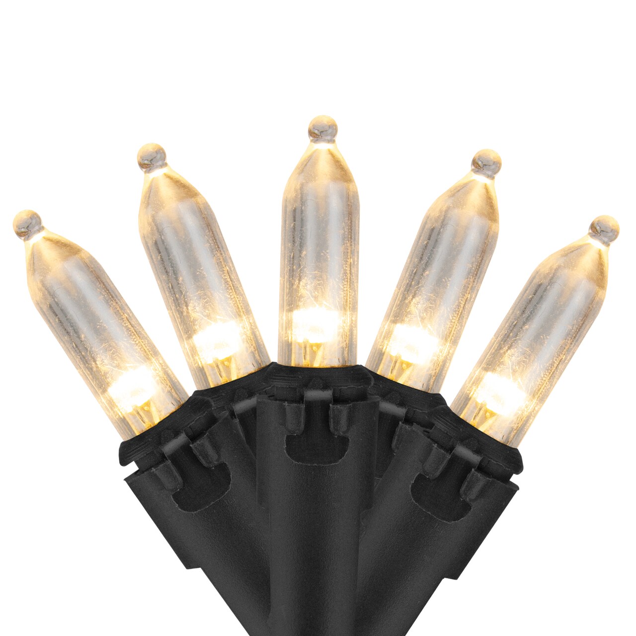 Northlight LED Mini Christmas Light Set - Warm White - 16.25' Black Wire - 50ct